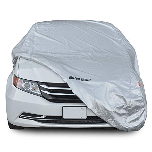 6-Series Multi-Layered Waterproof SUV & Van Car Cover - Heavy Duty Vehicle Outdoor Indoor Inner Fleece-Lined Snow Rain Sun UV Dust Exterior Protection Full Coverage (XL - max Length 225")