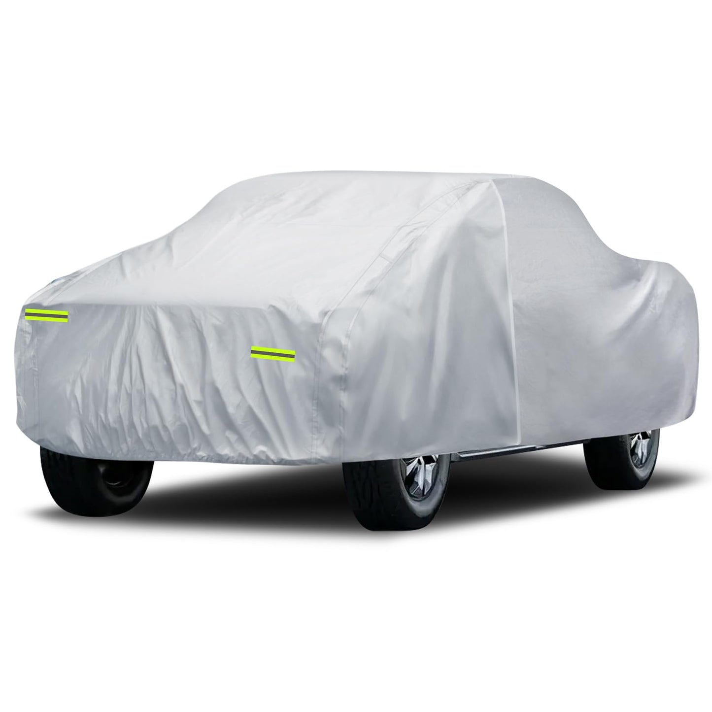 6 Layers SUV Car Cover Waterproof All Weather for Automobiles, Size A5 with Zipper & Cotton Universal Fit for Buick Encore, Chevrolet Trax, Ford Escape (Up to 181inch), Silver