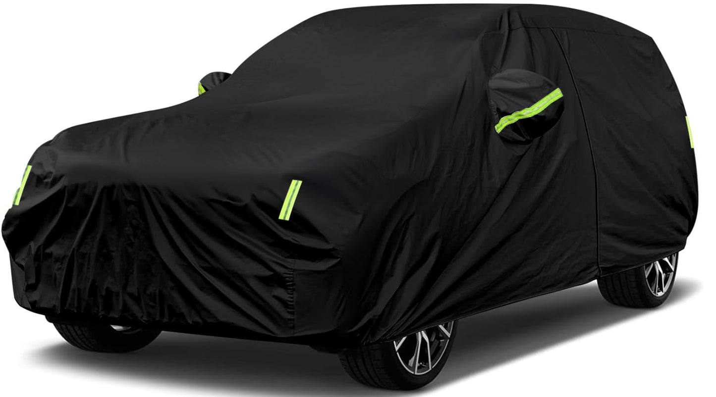 Sailnovo Car Cover Waterproof All Weather,7 Layers Heavy Duty Outdoor Full Car Cover, Snowproof Rainproof Windproof Sun UV Protection (PE+Cotton,A7 Fit Hatchback-Length (Up to 177"))