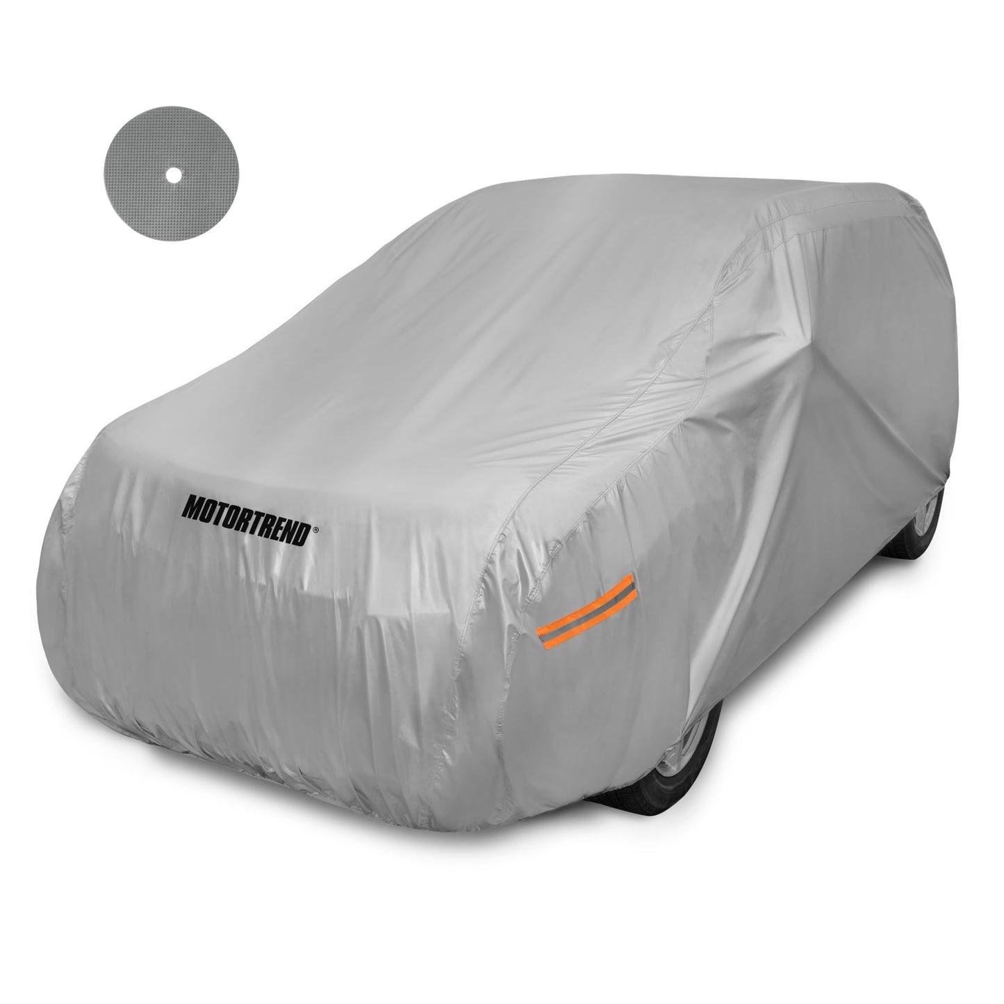6-Series Multi-Layered Waterproof SUV & Van Car Cover - Heavy Duty Vehicle Outdoor Indoor Inner Fleece-Lined Snow Rain Sun UV Dust Exterior Protection Full Coverage (XL - max Length 225")