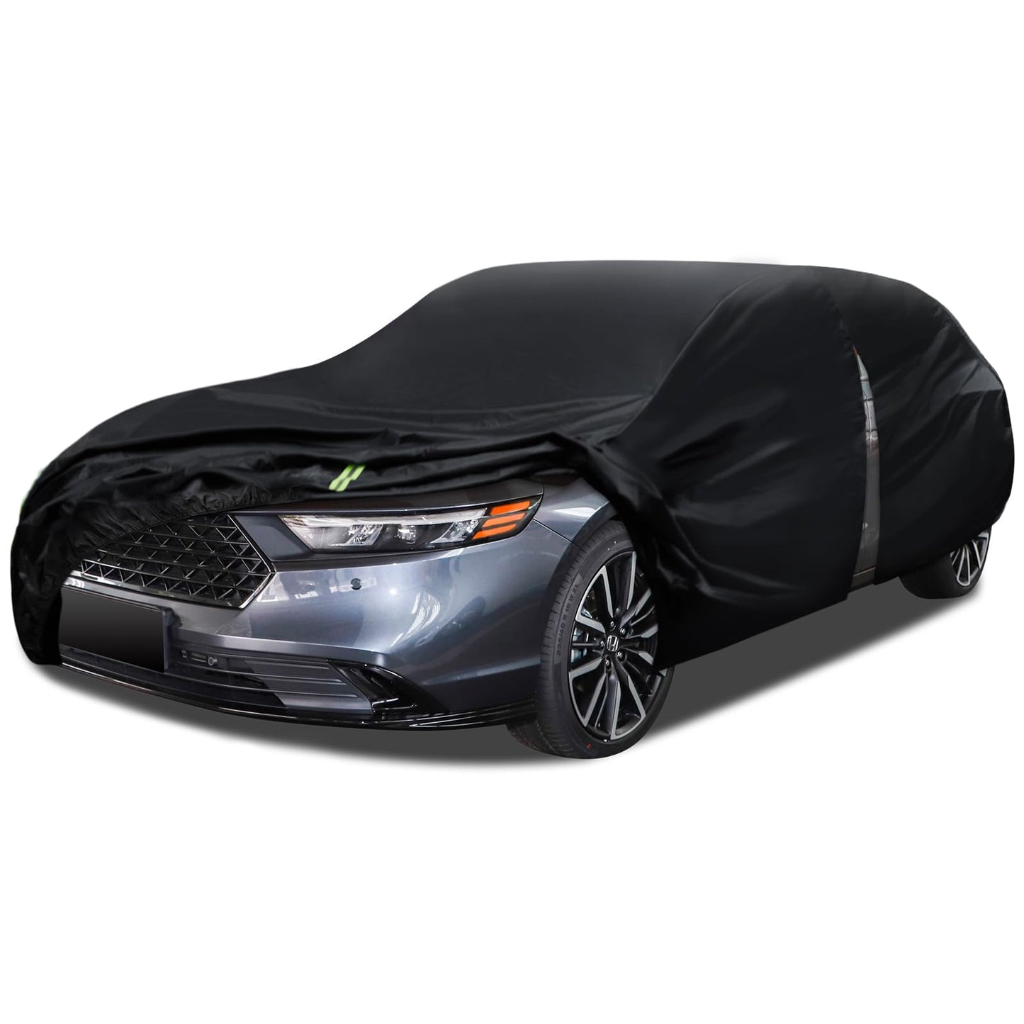 6 Layers SUV Car Cover Waterproof All Weather for Automobiles, Size A5 with Zipper & Cotton Universal Fit for Buick Encore, Chevrolet Trax, Ford Escape (Up to 181inch), Silver
