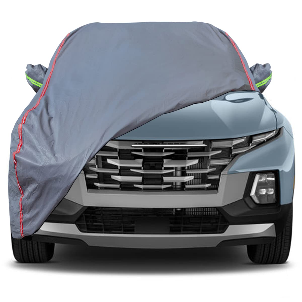 6-Layers Premium MPV Car Cover Waterproof All Weather Weatherproof UV Sun Protection Snow Dust Storm Resistant Outdoor Exterior Custom Form-Fit Full Padded Car Cover with Straps 199"-210" K17