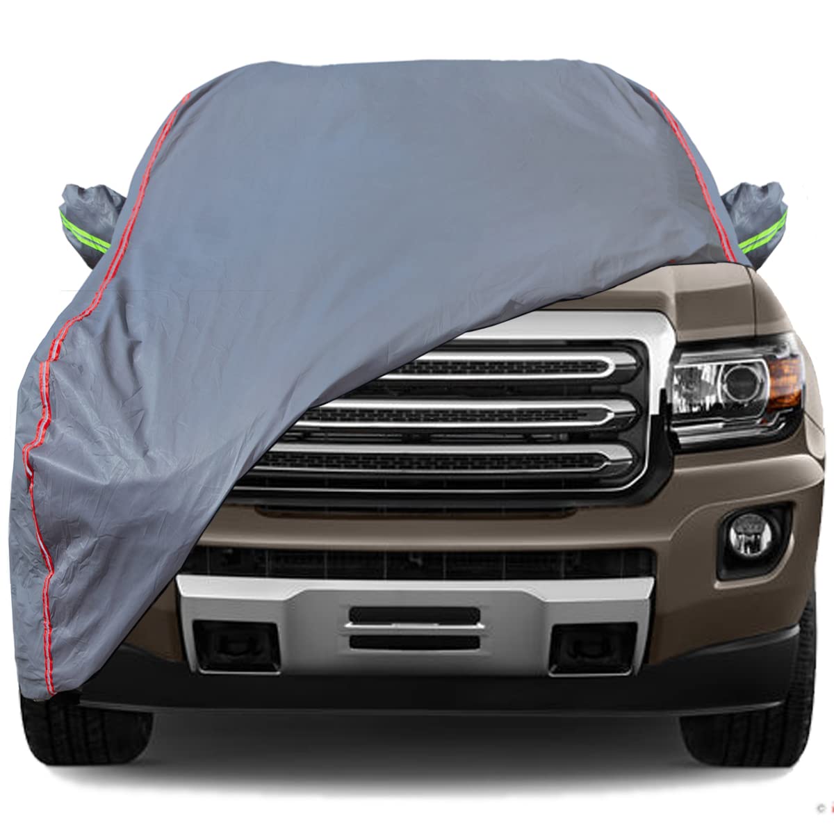 6-Layers Premium MPV Car Cover Waterproof All Weather Weatherproof UV Sun Protection Snow Dust Storm Resistant Outdoor Exterior Custom Form-Fit Full Padded Car Cover with Straps 199"-210" K17