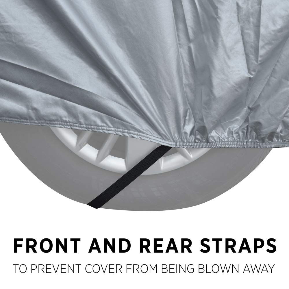 6-Series Multi-Layered Waterproof SUV & Van Car Cover - Heavy Duty Vehicle Outdoor Indoor Inner Fleece-Lined Snow Rain Sun UV Dust Exterior Protection Full Coverage (XL - max Length 225")