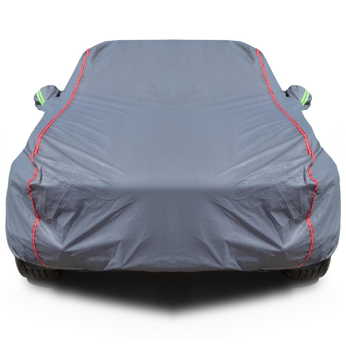 6-Layers Premium MPV Car Cover Waterproof All Weather Weatherproof UV Sun Protection Snow Dust Storm Resistant Outdoor Exterior Custom Form-Fit Full Padded Car Cover with Straps 199"-210" K17