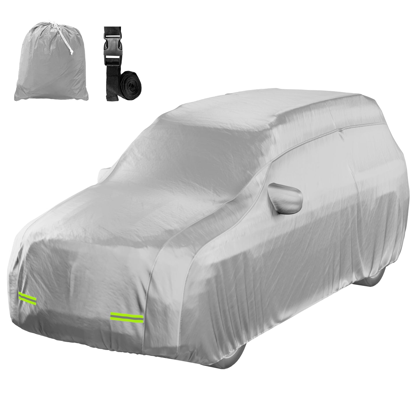 Mockins 182"x74"x68" Small SUV Car Cover | 190T Polyester Car Covers for Automobiles SUV Sizes | Heavy Duty Car Cover for SUV | Outdoor & Indoor Car Cover | Portable Cover for Cars Outside