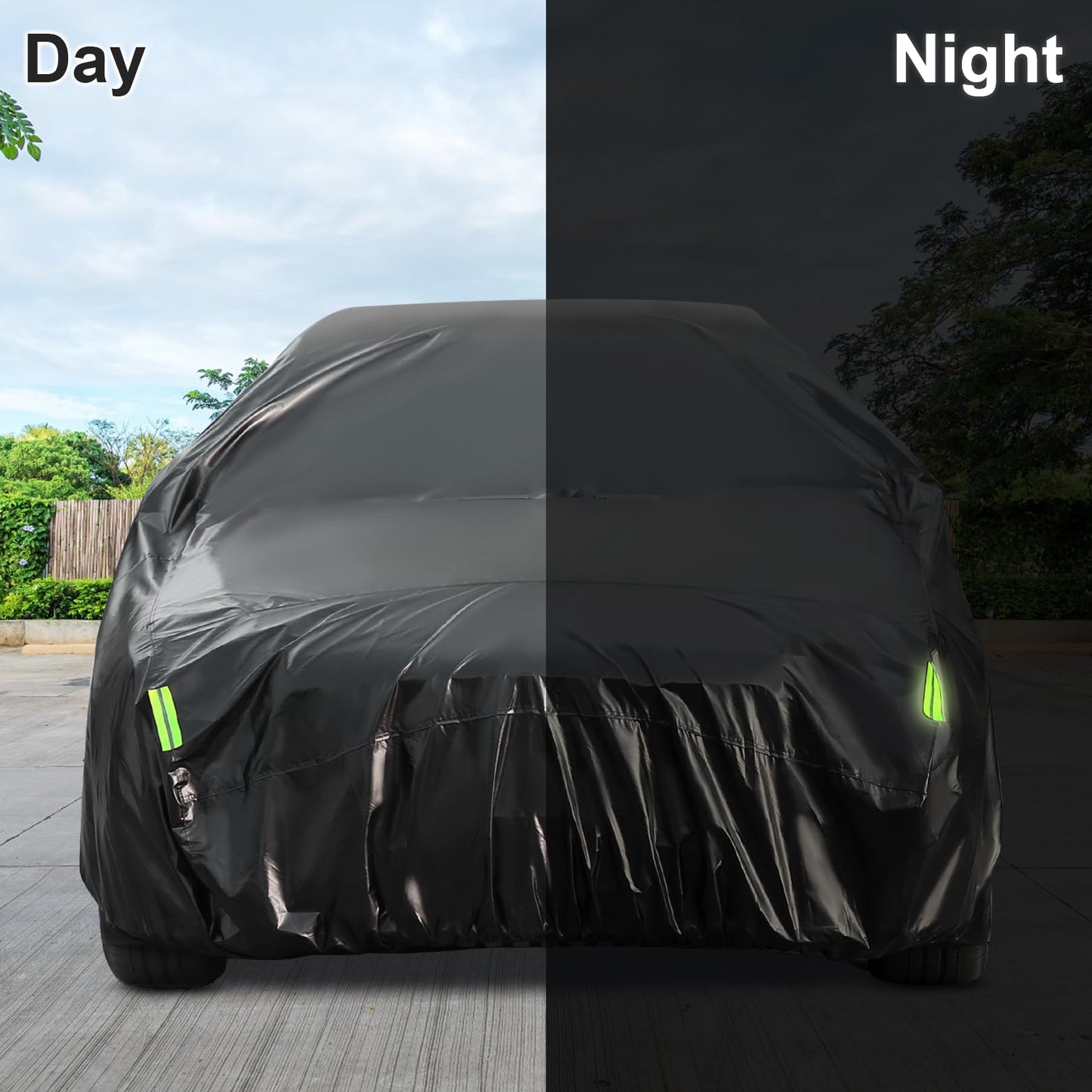 Sailnovo Car Cover Waterproof All Weather,7 Layers Heavy Duty Outdoor Full Car Cover, Snowproof Rainproof Windproof Sun UV Protection (PE+Cotton,A7 Fit Hatchback-Length (Up to 177"))