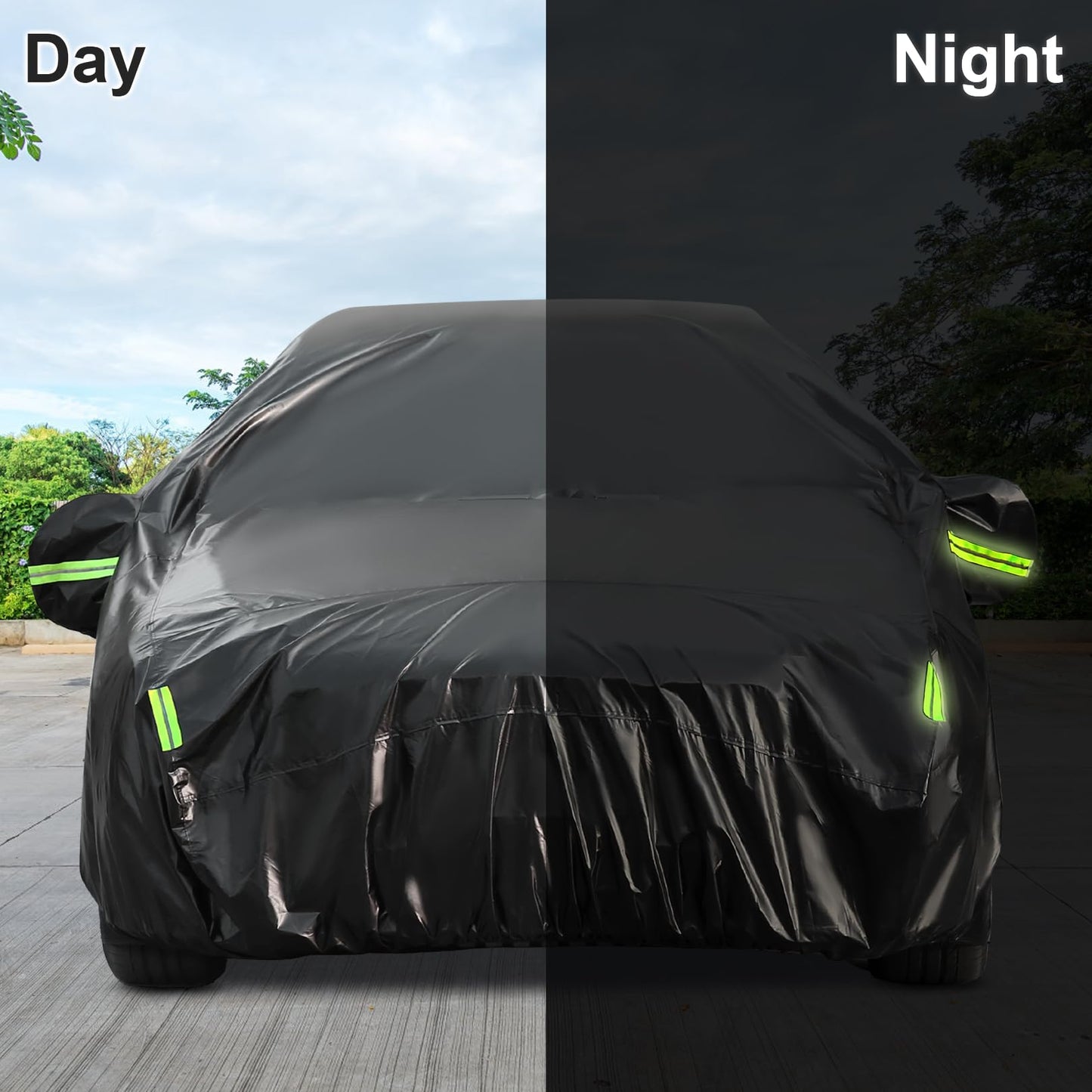 Sailnovo Car Cover Waterproof All Weather,7 Layers Heavy Duty Outdoor Full Car Cover, Snowproof Rainproof Windproof Sun UV Protection (PE+Cotton,A7 Fit Hatchback-Length (Up to 177"))