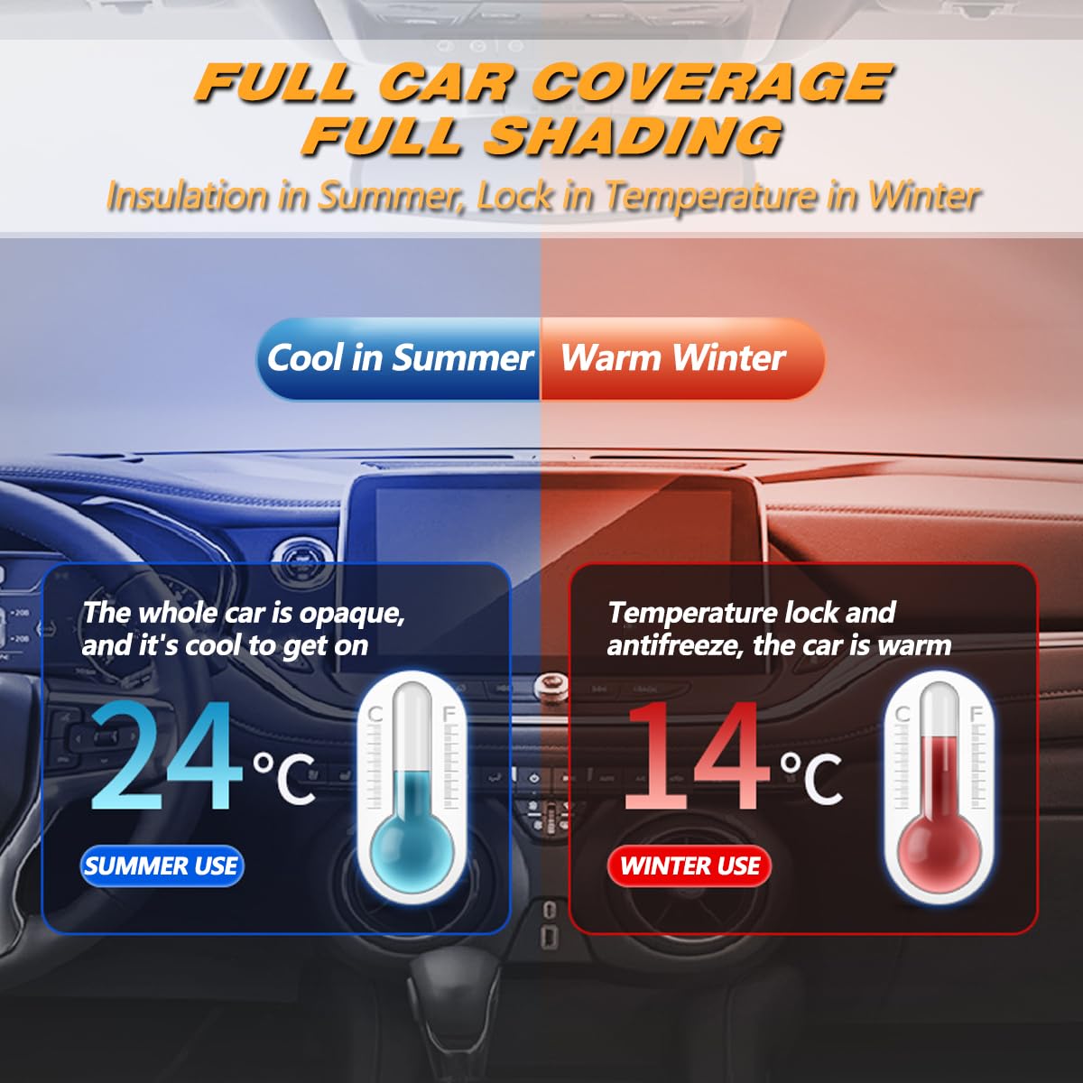 6-Layers Premium MPV Car Cover Waterproof All Weather Weatherproof UV Sun Protection Snow Dust Storm Resistant Outdoor Exterior Custom Form-Fit Full Padded Car Cover with Straps 199"-210" K17