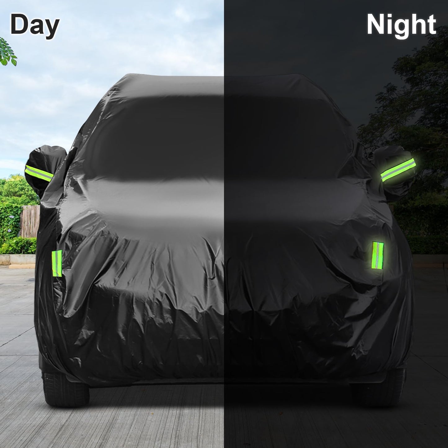 Sailnovo Car Cover Waterproof All Weather,7 Layers Heavy Duty Outdoor Full Car Cover, Snowproof Rainproof Windproof Sun UV Protection (PE+Cotton,A7 Fit Hatchback-Length (Up to 177"))