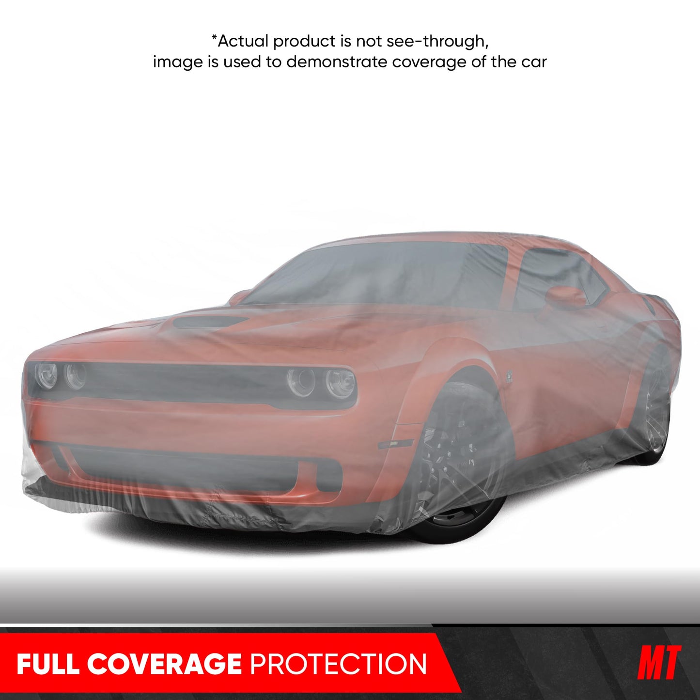 Motor Trend Breathable Lightweight Car Cover, Anti-Moisture Build-Up Water-Resistant Scratch-Resistant Travel-Friendly, Universal Fit for Cars SUVs Trucks Vans All-Weather Outdoor/Indoor, (L) 190" L