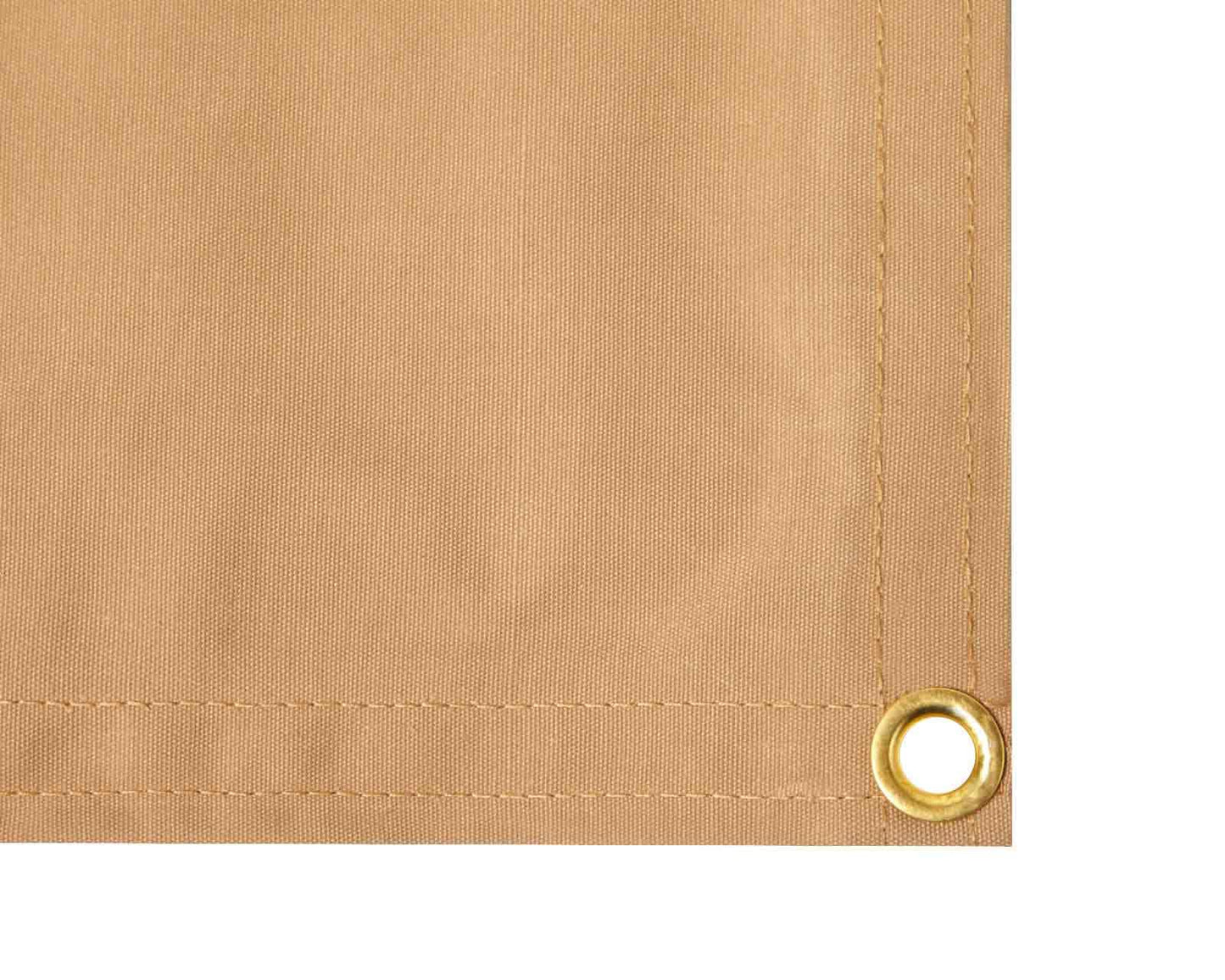 Tarps Now 20x40 Feet Waterproof Canvas Tarp|20 MIL Commercial Grade, Heavy Duty, Tear-Resistant, Rustproof Brass Grommets, Reinforced Edges| Ideal for Construction, Trucking, Manufacturing –Tan Color