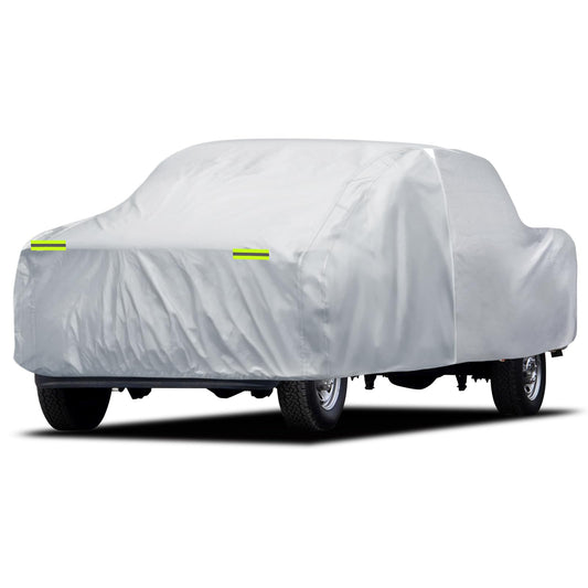 6 Layers SUV Car Cover Waterproof All Weather for Automobiles, Size A5 with Zipper & Cotton Universal Fit for Buick Encore, Chevrolet Trax, Ford Escape (Up to 181inch), Silver