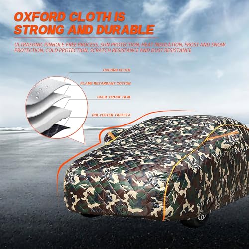 Hail Protector Truck Cover, Compatible with Ford F150 250/Chevy Silverado/GMC Sierra/Dodge Ram 1500/Toyota Outdoor Waterproof Car Cover All Weather, Fit Truck Length Up to 242"