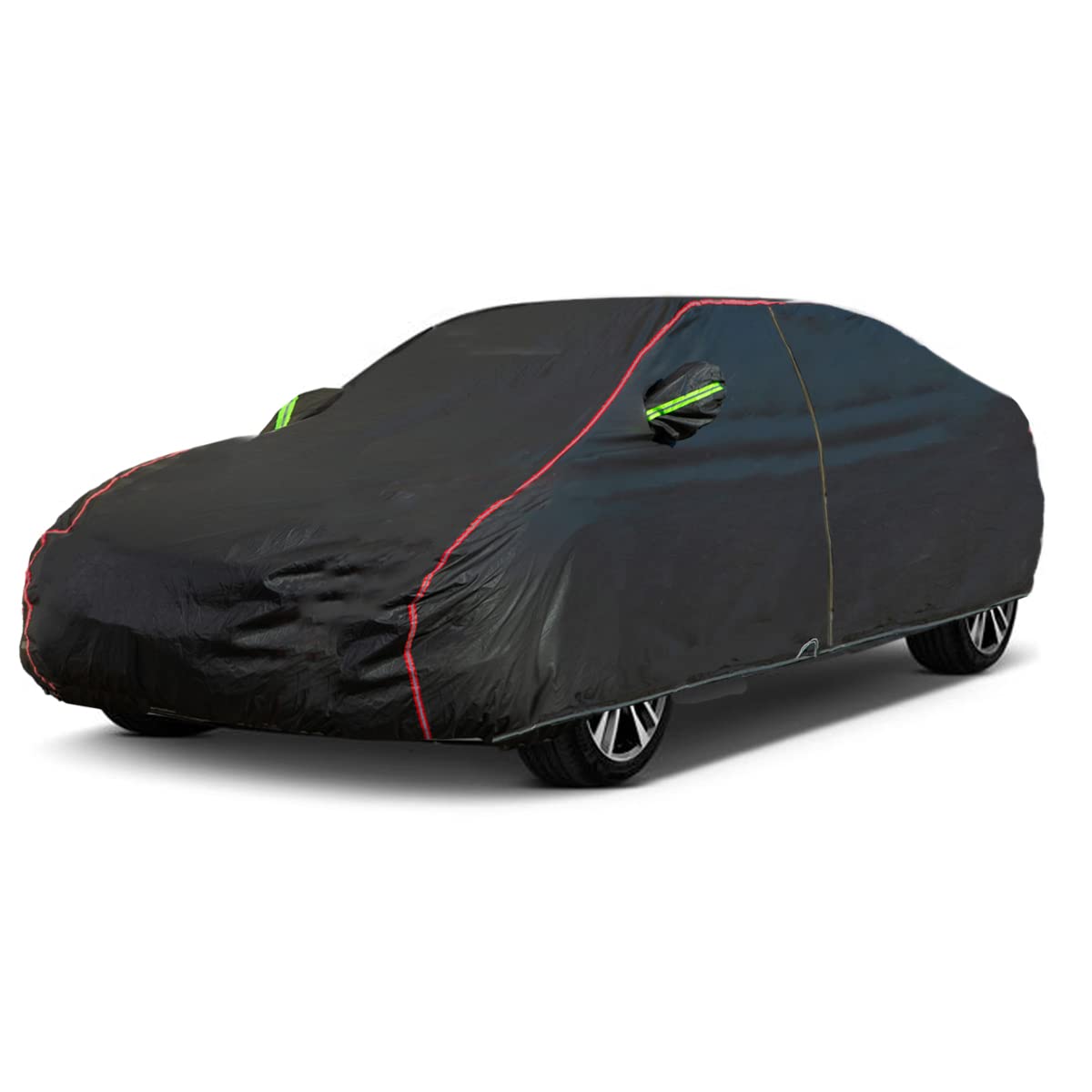 6-Layers Premium MPV Car Cover Waterproof All Weather Weatherproof UV Sun Protection Snow Dust Storm Resistant Outdoor Exterior Custom Form-Fit Full Padded Car Cover with Straps 199"-210" K17