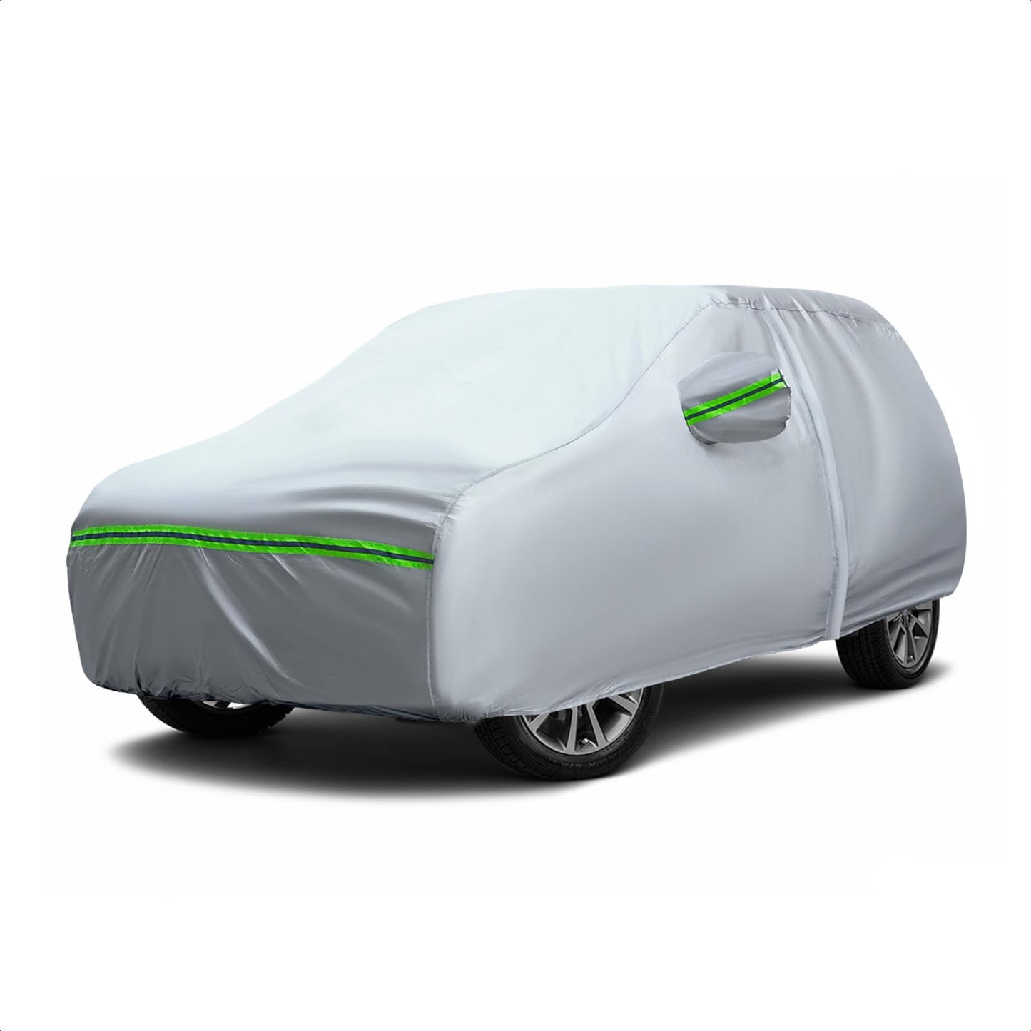 6-Layers Premium MPV Car Cover Waterproof All Weather Weatherproof UV Sun Protection Snow Dust Storm Resistant Outdoor Exterior Custom Form-Fit Full Padded Car Cover with Straps 199"-210" K17