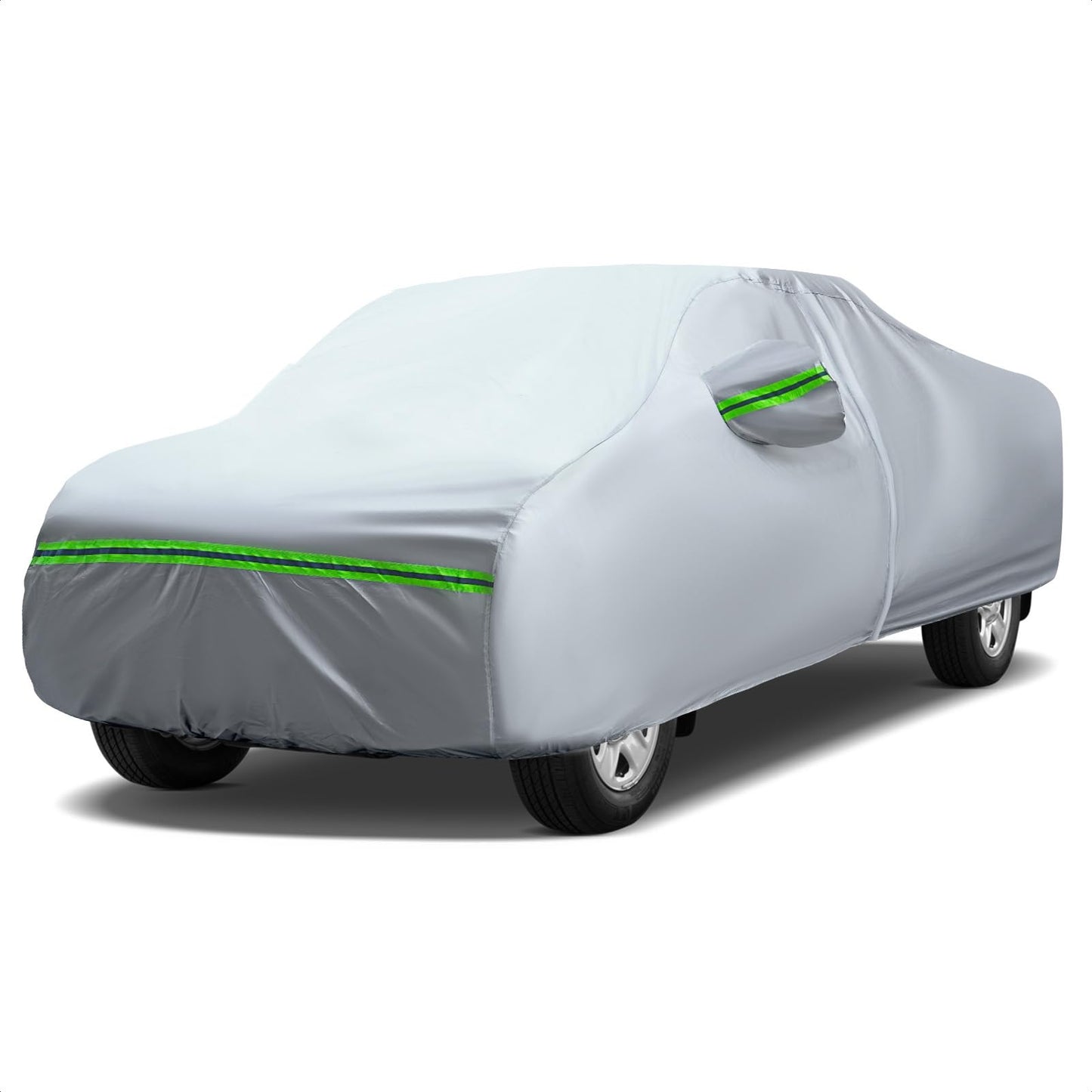 6-Layers Premium MPV Car Cover Waterproof All Weather Weatherproof UV Sun Protection Snow Dust Storm Resistant Outdoor Exterior Custom Form-Fit Full Padded Car Cover with Straps 199"-210" K17