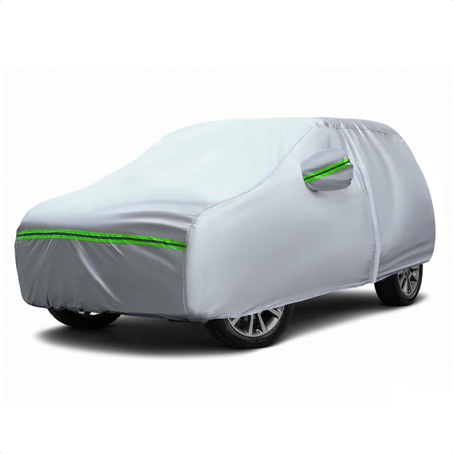 6-Layers Premium MPV Car Cover Waterproof All Weather Weatherproof UV Sun Protection Snow Dust Storm Resistant Outdoor Exterior Custom Form-Fit Full Padded Car Cover with Straps 199"-210" K17