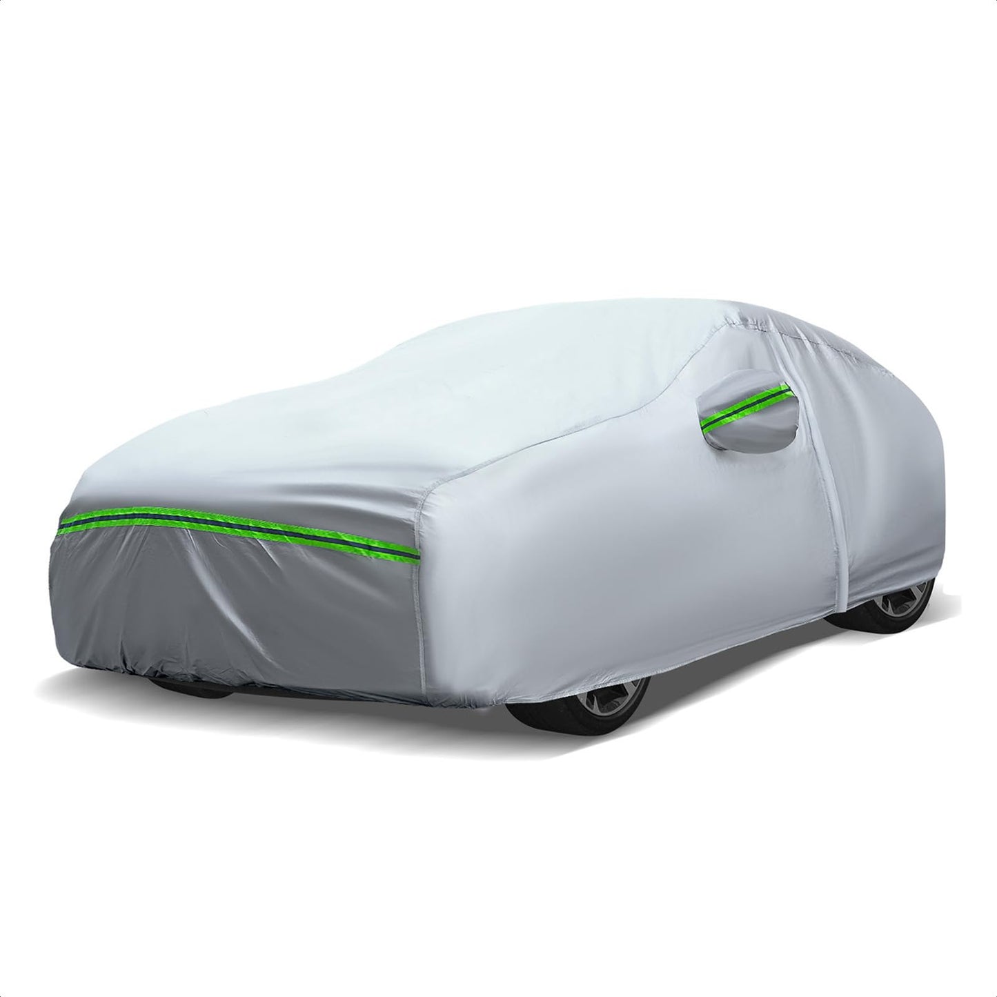 6-Layers Premium MPV Car Cover Waterproof All Weather Weatherproof UV Sun Protection Snow Dust Storm Resistant Outdoor Exterior Custom Form-Fit Full Padded Car Cover with Straps 199"-210" K17