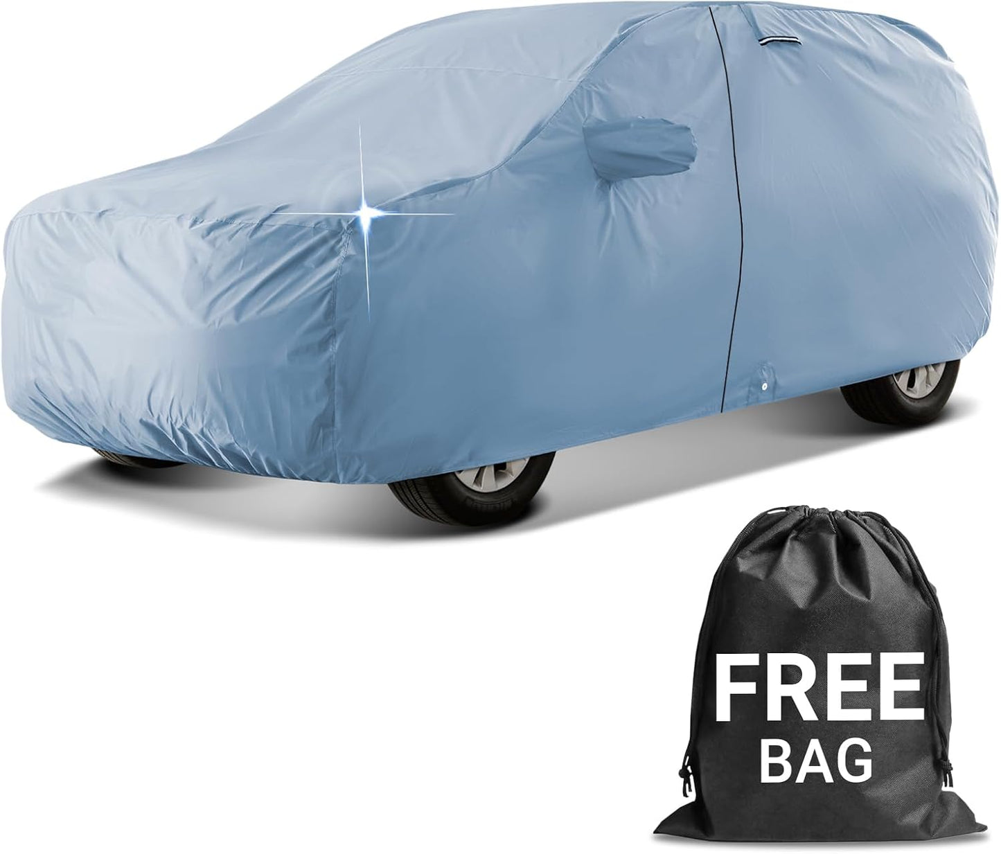 iCarCover 100-Layer Premium Truck Car Cover Waterproof All Weather, Rain Snow UV Protection Full Car Covers, F-150, Ram 1500, Silverado 1500, Sierra 1500, Tundra, Size T84 (See Size Chart)
