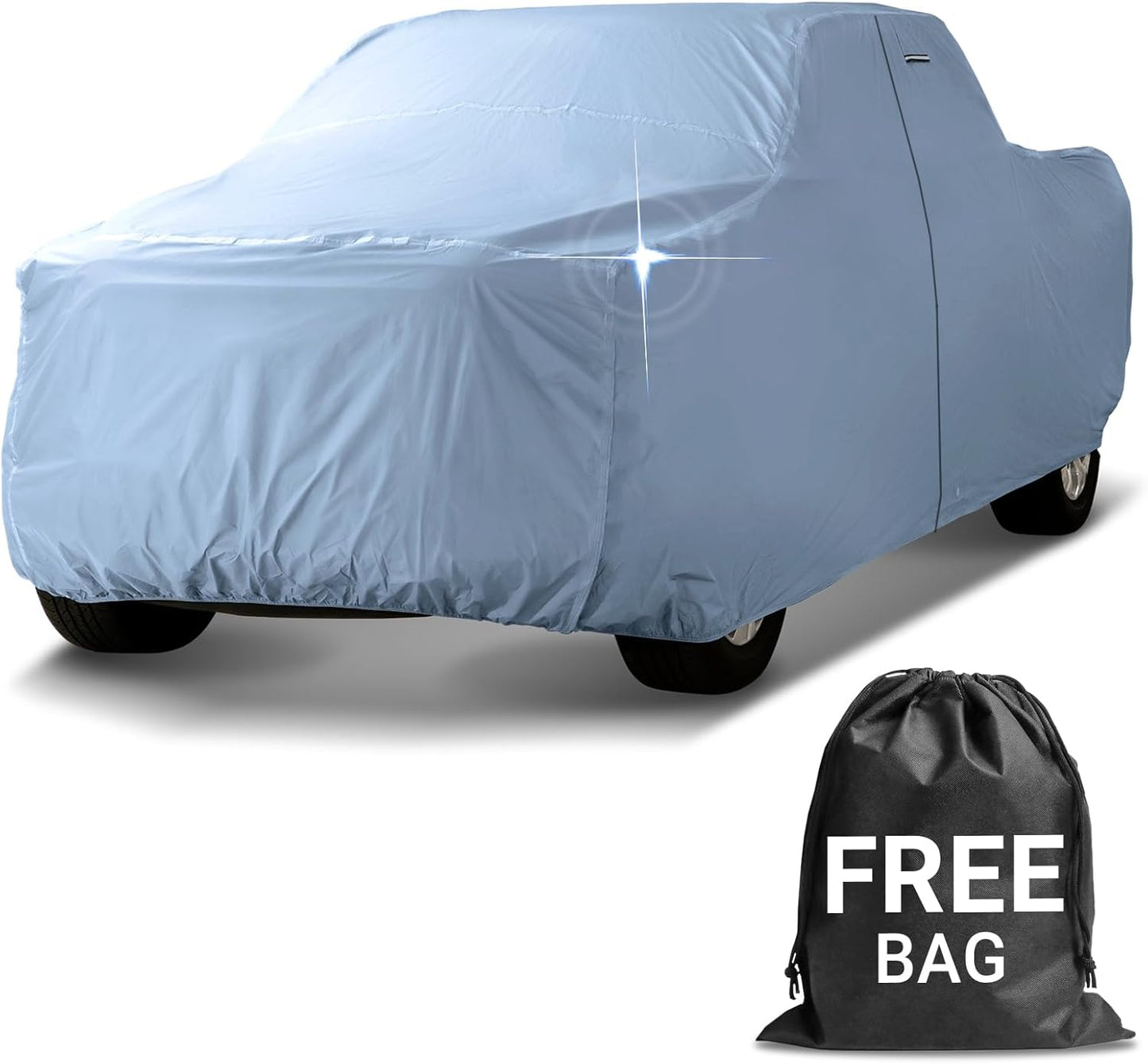iCarCover 100-Layer Premium Truck Car Cover Waterproof All Weather, Rain Snow UV Protection Full Car Covers, F-150, Ram 1500, Silverado 1500, Sierra 1500, Tundra, Size T84 (See Size Chart)