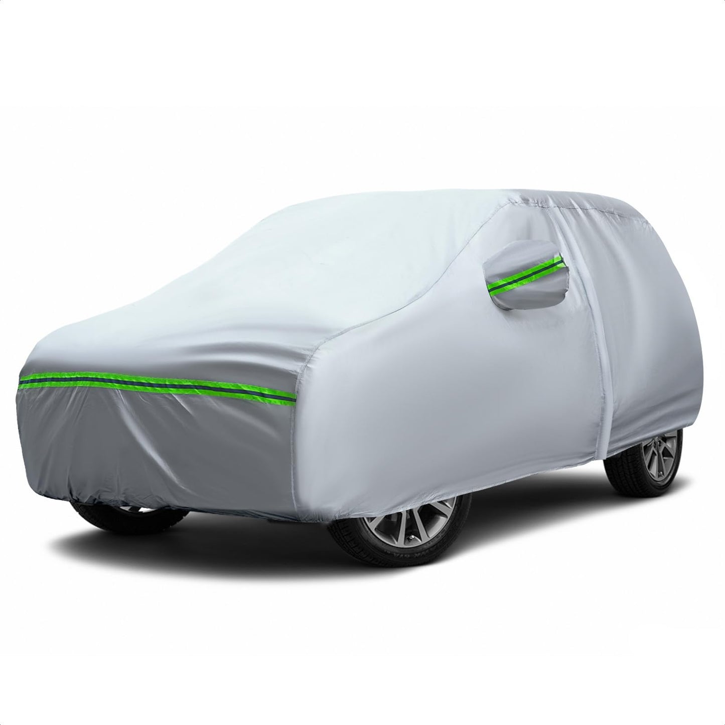 6-Layers Premium MPV Car Cover Waterproof All Weather Weatherproof UV Sun Protection Snow Dust Storm Resistant Outdoor Exterior Custom Form-Fit Full Padded Car Cover with Straps 199"-210" K17