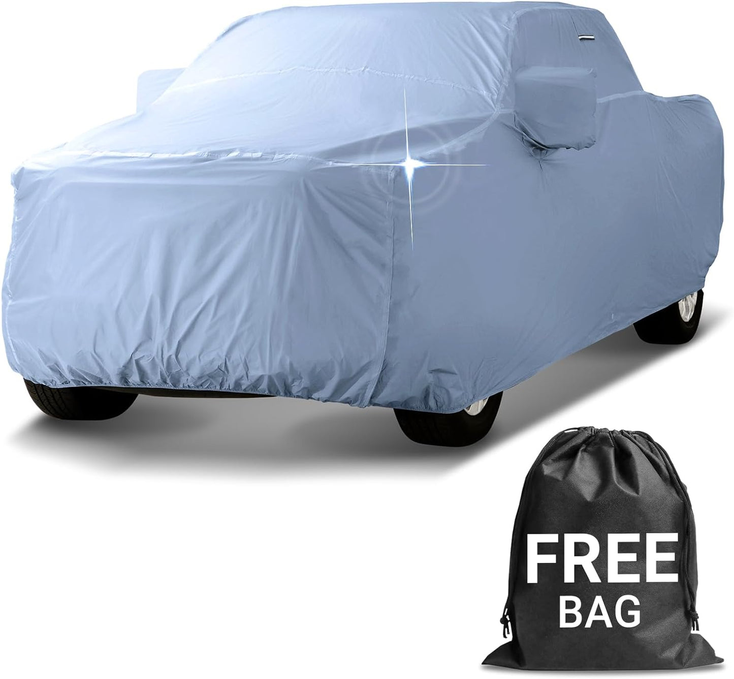 iCarCover 100-Layer Premium Truck Car Cover Waterproof All Weather, Rain Snow UV Protection Full Car Covers, F-150, Ram 1500, Silverado 1500, Sierra 1500, Tundra, Size T84 (See Size Chart)
