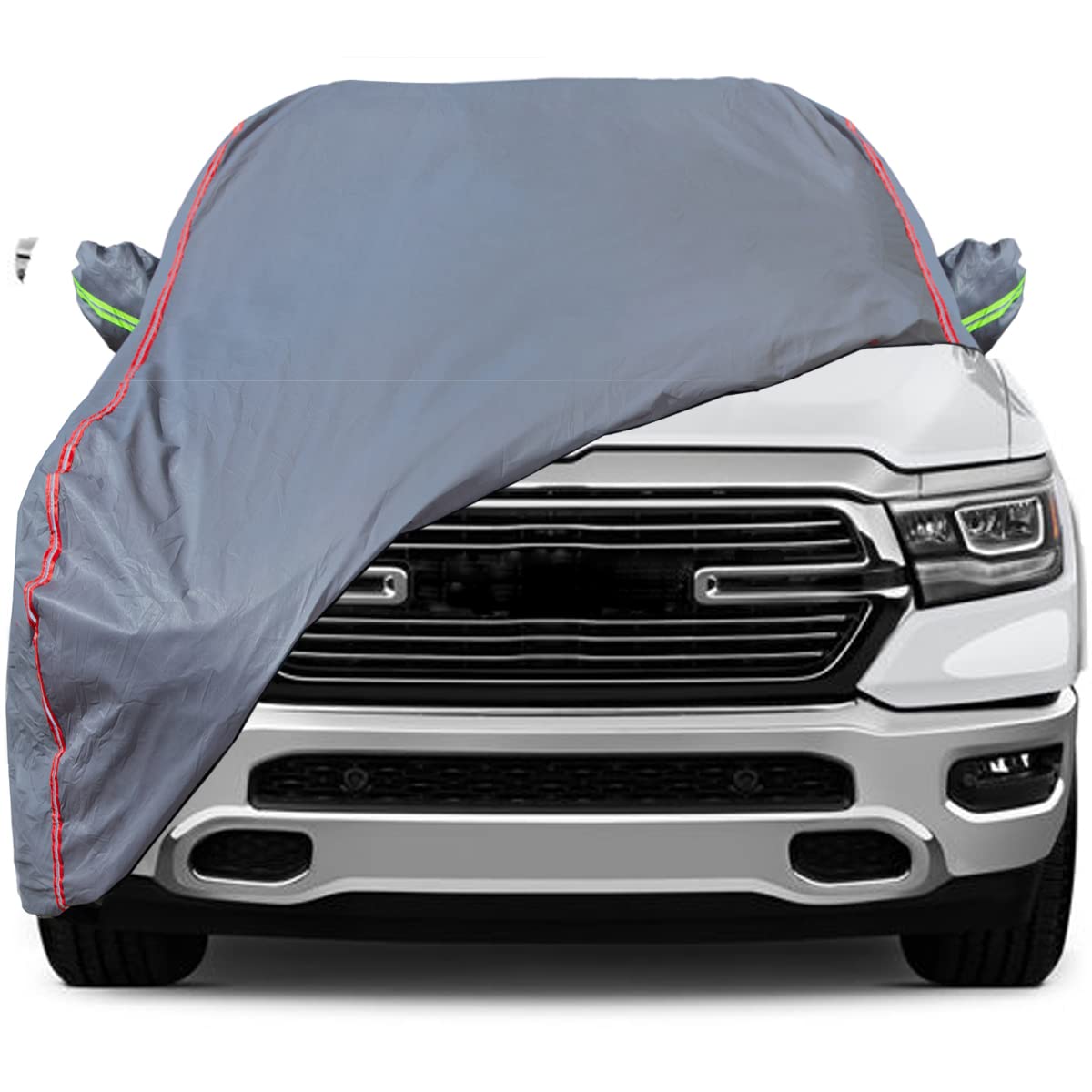 6-Layers Premium MPV Car Cover Waterproof All Weather Weatherproof UV Sun Protection Snow Dust Storm Resistant Outdoor Exterior Custom Form-Fit Full Padded Car Cover with Straps 199"-210" K17