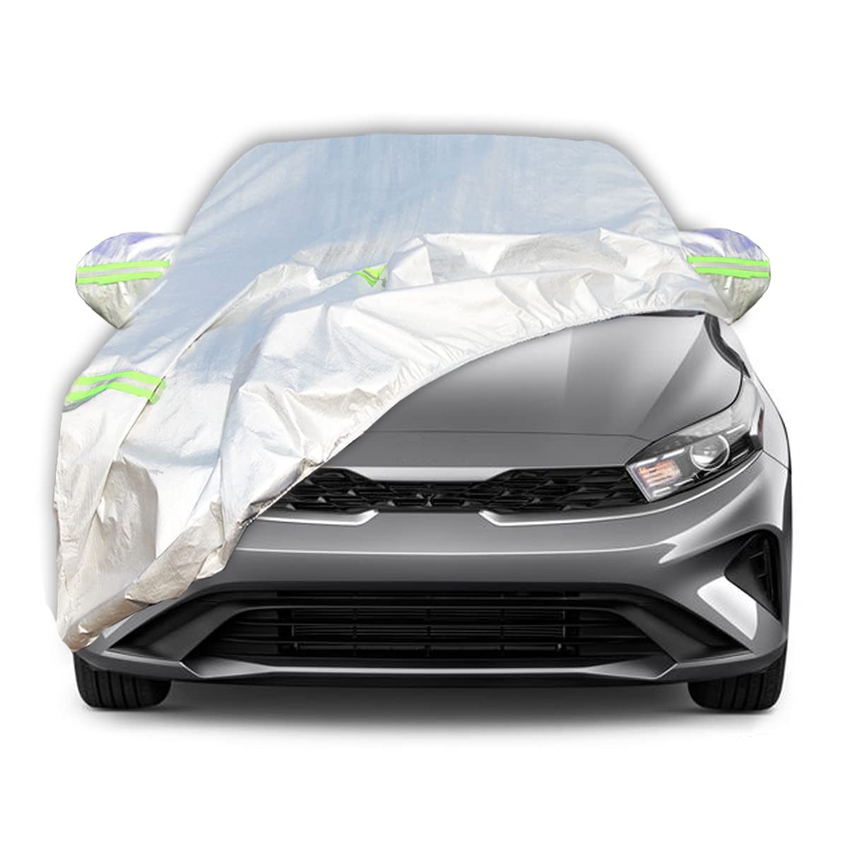 6-Layers Premium MPV Car Cover Waterproof All Weather Weatherproof UV Sun Protection Snow Dust Storm Resistant Outdoor Exterior Custom Form-Fit Full Padded Car Cover with Straps 199"-210" K17