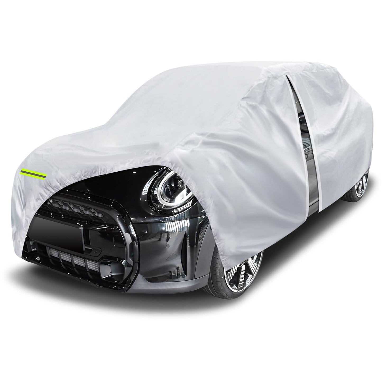 6 Layers SUV Car Cover Waterproof All Weather for Automobiles, Size A5 with Zipper & Cotton Universal Fit for Buick Encore, Chevrolet Trax, Ford Escape (Up to 181inch), Silver