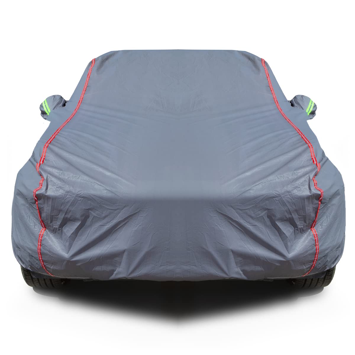 6-Layers Premium MPV Car Cover Waterproof All Weather Weatherproof UV Sun Protection Snow Dust Storm Resistant Outdoor Exterior Custom Form-Fit Full Padded Car Cover with Straps 199"-210" K17
