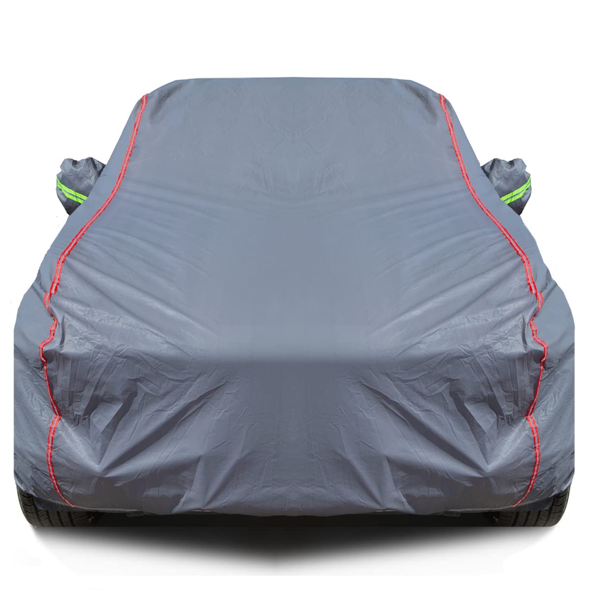 6-Layers Premium MPV Car Cover Waterproof All Weather Weatherproof UV Sun Protection Snow Dust Storm Resistant Outdoor Exterior Custom Form-Fit Full Padded Car Cover with Straps 199"-210" K17