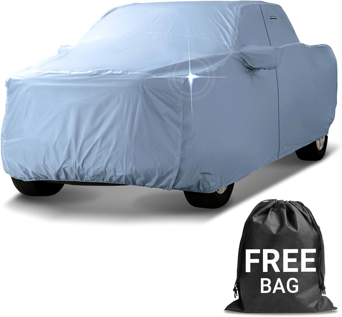 iCarCover 100-Layer Premium Truck Car Cover Waterproof All Weather, Rain Snow UV Protection Full Car Covers, F-150, Ram 1500, Silverado 1500, Sierra 1500, Tundra, Size T84 (See Size Chart)