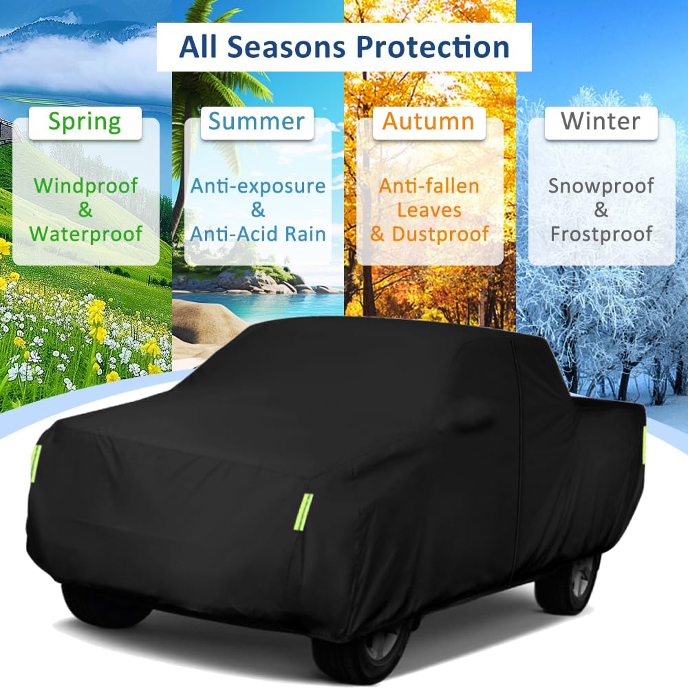 Sailnovo Car Cover Waterproof All Weather,7 Layers Heavy Duty Outdoor Full Car Cover, Snowproof Rainproof Windproof Sun UV Protection (PE+Cotton,A7 Fit Hatchback-Length (Up to 177"))