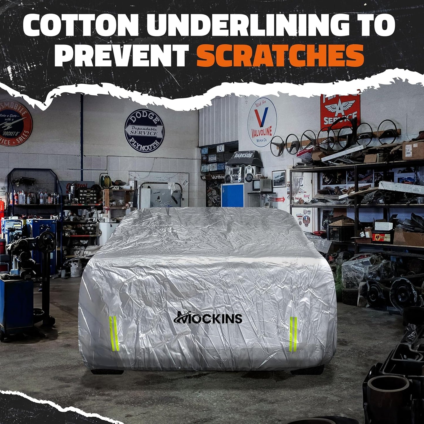 Mockins 175"x70"x60" Extra Small Sedan Car Cover for Dust, UV, Light Rain, Snow & Frost | All-Weather 190T Polyester Full Exterior Covers | Water-Resistant Car Covers for Automobiles w/Buckle Strap
