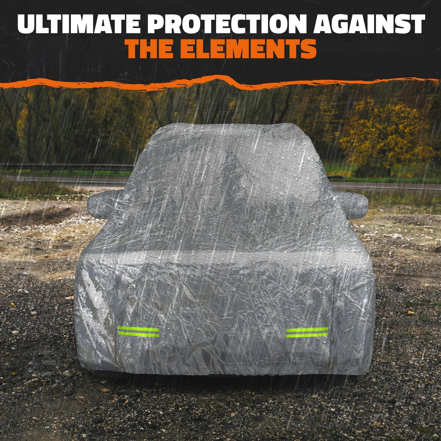 Mockins 182"x74"x68" Small SUV Car Cover | 190T Polyester Car Covers for Automobiles SUV Sizes | Heavy Duty Car Cover for SUV | Outdoor & Indoor Car Cover | Portable Cover for Cars Outside