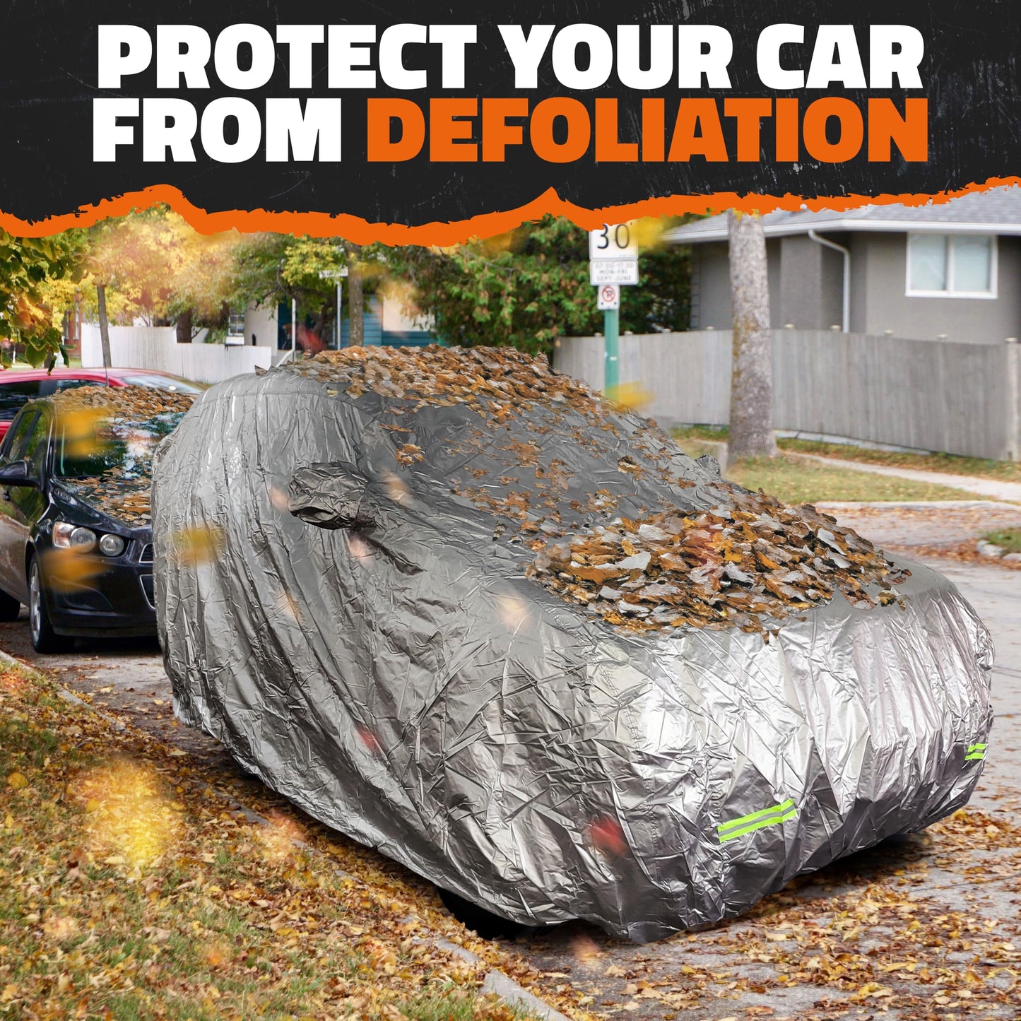 Mockins 182"x74"x68" Small SUV Car Cover | 190T Polyester Car Covers for Automobiles SUV Sizes | Heavy Duty Car Cover for SUV | Outdoor & Indoor Car Cover | Portable Cover for Cars Outside